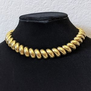 Vintage Fusilli Chain Necklace, Gold, 16+"